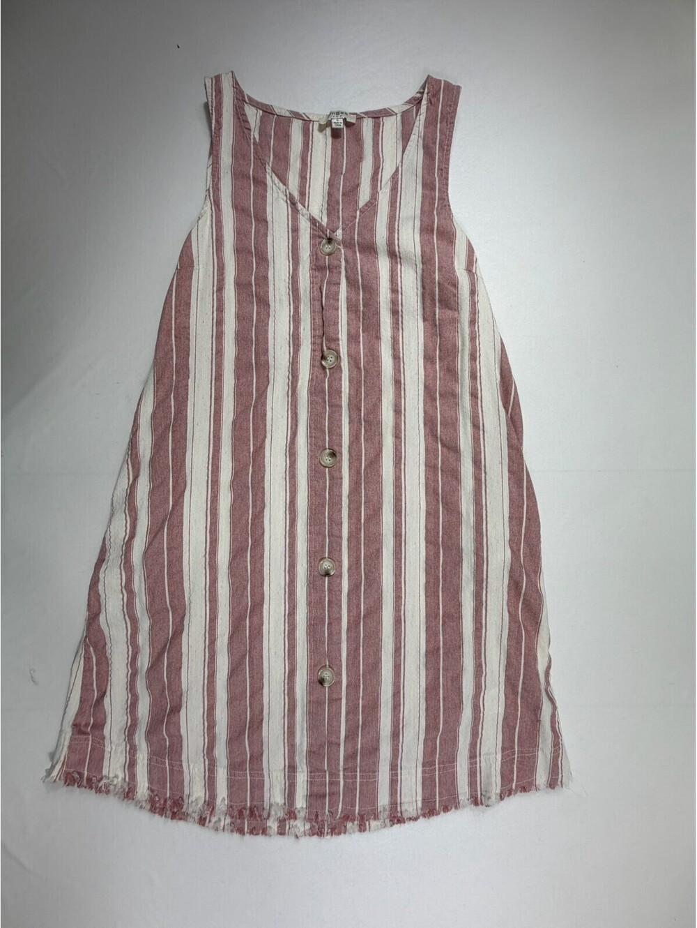 Umgee USA Striped Sleeveless Button-Front Dress Size S